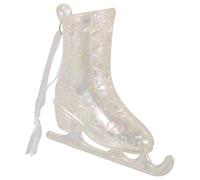 PAMINGONO Christmas Acrylic Ice Skate Ornament Shatterproof Hanging Pendant Single Ice Skating Decoration for Holiday Tree Party Supplies