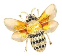 PAMINGONO Clothing Brooch Pin Bee Lapel Pin Vintage Copper Golden Small Size for Backpacks, Back-to-school and Business