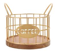 PAMINGONO Coffee Pod Holder Organizer Stand Metal Coffee Capsule Storage Basket with Large Capacity for Kitchen Countertop and Fruit Basket Use Multipurpose