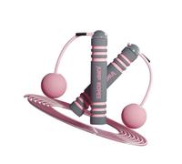 PAMINGONO Cordless Weighted Jump Rope with Steel Wire Handle and Wireless Skipping Ball Indoor Fitness Ropeless Jumping Rope for Fat Burning and Cardio Exercise for Adults