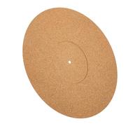 PAMINGONO Cork Turntable Mat Vinyl Record Protective Pad Anti-vibration Slipmat for Phonograph Disc Player with Groove Design Lightweight Stable Easy to Install Natural Wood Color