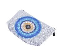 PAMINGONO Cosmetic Bag Travel Zipper Toiletry Pouch Portable Makeup Bag for Women Evil Eye Print for Washroom Use