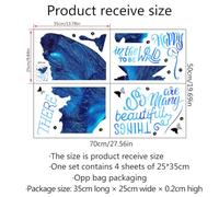 PAMINGONO Creative Blue Butterfly Wall Sticker Set for Living Room and Bedroom, Peel and Stick Adhesive Wall Decal, DIY Home Decor Background Mural for ’ Room