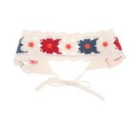 PAMINGONO Crochet Triangle Headscarf Bandana for Women with Breathable Cotton and Polyester Material, Versatile Design for Outdoor Activities and Beach Vacations, Chic Countryside Style Hair