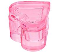 PAMINGONO Crystal Glass Heart Shape Nail Cup with Lid for Holding Acrylic Liquids Portable Nail Art Accessory and Daily Life Use