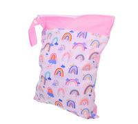 PAMINGONO Diaper Wet Bag Large Capacity with Dual Zipper Pockets Stroller-Friendly Organizer for Outdoor Travel and Wet Dry Storage