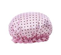 PAMINGONO Double-Layer Floral Shower Cap 2pcs Waterproof Hair Protector for Women Hair Styling Bathing Hat for Home Bathroom