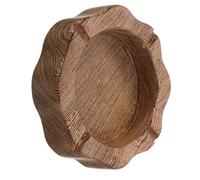 PAMINGONO Ebony Solid Wood Ashtray Vintage Chinese Carved Round Smoking Tray for Home Office Patio Balcony Outdoor Use Decorative Cigar Accessory