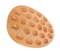 PAMINGONO Egg Holder for Fridge Wooden Deviled Egg Trays 36.5cm Sturdy Easy to Clean Organized Egg Basket Non-stick Surface