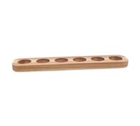 PAMINGONO Egg Holder Storage Camping Eggs Basket Wooden Egg Holder Creative Solid Wood Egg Storage Tray for Home Single Row 6 Compartment Design for Organizing and Displaying Fresh Eggs