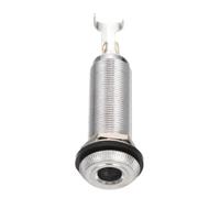 PAMINGONO Electric Bass Stereo Jack Output Socket Plug Silver Cylinder Barrel Jack for Electric Guitar Dual Channel Audio Connection
