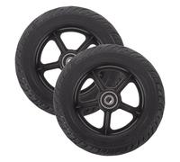 PAMINGONO Electric Scooter Replacement Wheels for Easy Maintenance and Stability Black 200x50mm 2pcs Solid Rubber Tires Front Rear Dual Riding Wheels Structure under Dorm Beds or Subway