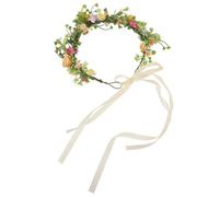 PAMINGONO Elegant Floral Headband for Wedding Bride, Lightweight Cloth Flower Hair Crown Headpiece, Beautiful Flower Design Hairband for Women
