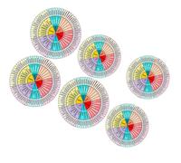 PAMINGONO Emotion Wheel Stickers for Laptop and Computer, 6pcs PVC Emotion Chart Decals Set, Creative Feeling Wheel Wall Stickers for Arts Crafts DIY