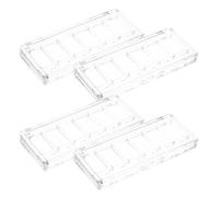 PAMINGONO Empty Eyeshadow Palette Plastic Tray with Six Spacious Grids 4pcs for Refillable Makeup Pans, Portable and Travel-friendly Organizer for Professional and Everyday Use