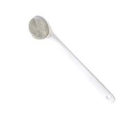 PAMINGONO Ergonomic Silicone Bathing Brush with Long Handle Abs Back Scrubber for Adults White Body Exfoliating Massage Shower Accessory