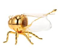 PAMINGONO European Classic Bee Honey Pot and Multi-Function Salt Jar with Lid and Spoon, Metal Spice Container for Kitchen Seasoning and Home Accessory,