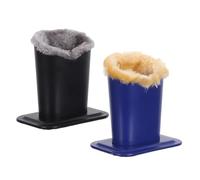 PAMINGONO Eyeglass Holder Stand Decorative and Elegant Pu Leather and Plush 2pcs Ergonomic Design with Organized Storage Eyeglasses Holder for Desk or Small Space for Desktop