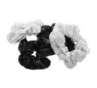 PAMINGONO Fashionable Mermaid Sequin Pattern Silk Scrunchies for Curly Hair Glitter Hair Scrunchies Christmas Ponytail Holders