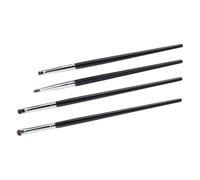 PAMINGONO Fine Precision Eyeliner Brush Set Versatile and Easy to Use 4pcs for Eye Makeup Made with Horsehair and Wood, for Professional Women