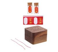 PAMINGONO First Hair Keepsake Box and Umbilical Cord Storage Jar Made of Wood and Glass, Elegant Decorative Box for Showers and Newborn Memories with Versatile Display