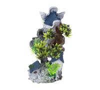 PAMINGONO Fish Tank Resin House Decoration Aquarium Ornament for Natural Habitat Non-fading Safe for Pets Decorative Fish Tank Prop for Aquatic Environments