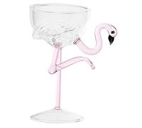 PAMINGONO Flamingo-Shaped Wine Glass Household Crystal Goblet Decorative Footed Unbreakable for Christmas Parties Banquet Wedding 1 Pc
