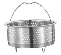 PAMINGONO for Cooking Vegetable Basket Stainless Steel Stackable Handled Rice Cooker Rack Easy to Clean