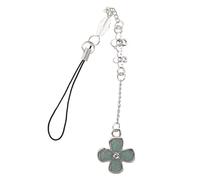 PAMINGONO Four-leaf Clover Phone Charm Keychain Pendant Lightweight Bracelet Strap for Bags and Phones Delicate Hanging Charm Gift for Friends and Lovers Birthdays and Anniversaries