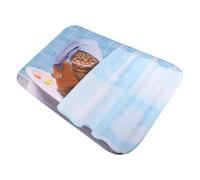 PAMINGONO Funny Cat Pattern Floor Mat with Anti-skid Polyester Material, Comfortable to Walk, Decorative Cat Shaped Rug for Kitchen and Bathroom Entrance Hall Floor Mat