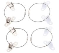 PAMINGONO Furniture Anti-tip Straps White Iron with Easy Installation and Stainless Steel 4 Sets Cabinet Safety Straps Wardrobe Fixers to Protect Closets and Drawers from Tipping