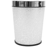 PAMINGONO Garbage Bin Trash Container Silver Retro Stylish Look Thickened Material Versatile Simple Shape for Kitchen Bathroom