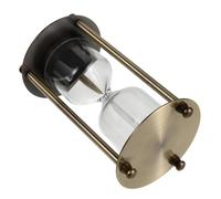 PAMINGONO Golden Sand Timer Hourglass with Glass and Metal Construction, Hands-on Learning and Collectible Decorative Ornament for Home and Office, Stylish Modern and Retro Design