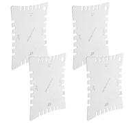 PAMINGONO Guitar Measuring Tools Portable Design 4 Pcs Stainless Steel Fretboard Radius Gauge Safe and Smooth for Mandolin Banjo Electric Acoustic Bass Guitar Setup