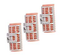 PAMINGONO Hair Curlers Self Grip Rollers 3pcs Sturdy Plastic for Hair Tail Styling No Heat Bangs Volume