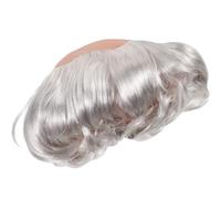 PAMINGONO Halloween Bald Man Cosplay Wig Grey White Mediterranean Bald Cap Costume Accessory for Men Masquerade Party and Stage Performance