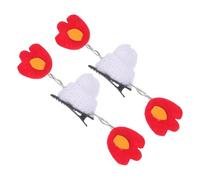 PAMINGONO Halloween Flame Devil Knitted Hat Hair Clips for Women and Cloth Side Barrettes Lightweight Hairstyling Tools for Party Events Cosplay and Roleplay Accessories