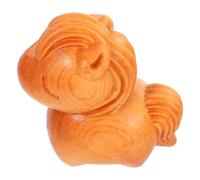 PAMINGONO Hand Carved Wooden Fat Horse Figurine Sturdy Wood Carving Sculpture Traditional Chinese Zodiac Animal Decoration for Home Office Desktop Shelf Ornament