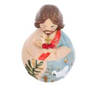 PAMINGONO Handcrafted Resin Priest Fairies Prayer Box with Functional Storage, Elegant Religious Sculpture for Church Displays and Desktop, Friendly Learning Tool and Decorative Keepsake