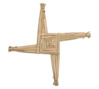 PAMINGONO Handwoven Ireland Straw Cross Wall Hanging Rustic Traditional Irish Heritage Decor for Living Church Altar Entryway Blessing Cultural Symbol