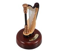 PAMINGONO Harp Classical Music Box Creative Lyre Music Box Ornament for Festive Presents Unique Design for Home Office Decor
