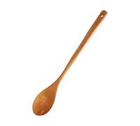 PAMINGONO Heat Resistant Long Handle Wooden Cooking Spoon for Stirring Mixing Serving Lightweight Non Scratch Utensil with Smooth Curves Comfortable Grip Kitchen Tool for Everyday Use