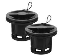 PAMINGONO Inflatable Boat Air Valve Plug 2 Sets with Six Hole Structure | PVC Black Replacement Part, Airtight Sealing, Travel and Leisure Use, Compatible with Inflatable Boat