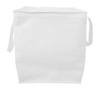 PAMINGONO Insulated Thermal Food Bag 35x35x40cm White High-Height Cake Warmer Bag with Zipper Portable Picnic Meal Cooler for Hot Food Transport