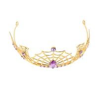 PAMINGONO Intricate Spider Web Rhinestone Tiara Halloween Headband for Women Lightweight Gothic Bridal Crown Party Hair Hoop for Vampire Witch Costume