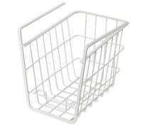 PAMINGONO Iron Wire Storage Basket White 9.3X8.3X6.1 Inches Hanging Organizer for Kitchen Pantry and Cupboard Storage