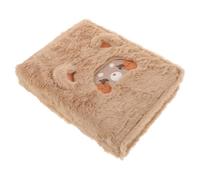 PAMINGONO Keepsake Photocard Binder A5 Plush Dog 4-Pocket Photo Card Organizer Album for Kpop Fans Cute Fluffy Puppy Picture Card Storage