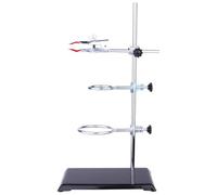 PAMINGONO Laboratory Grade Metal Test Tube Rack Support Stand with Padded Base Iron Chemistry Equipment for Labs Factories and Chemical Reactions Easy to Assemble and Store