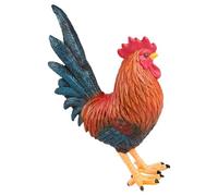 PAMINGONO Large Realistic Rooster Figurine Solid Plastic Simulation Model Standing Rooster Ornament for Garden Yard Table Home Decor and Early Learning