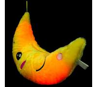 PAMINGONO LED Luminous Moon Shape Pillow Plush Glow Soft Light Up Cushion for Bedroom Decor Birthday